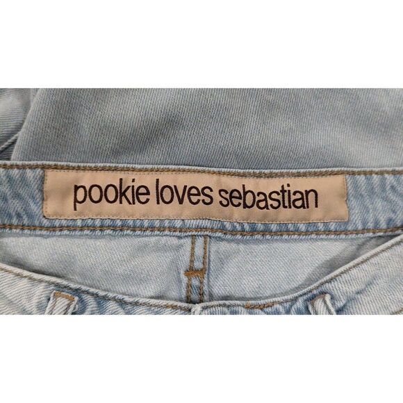 Pookie Loves Sebastian Womens Size 11/30 Blue Light Wash Denim Straight Jeans - Picture 7 of 9